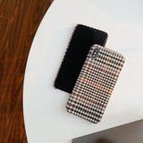 Little Plaid Fabric Phone Case Back Cover - iPhone 11/11 Pro/11 Pro Max/XS Max/XR/XS/X/8 Plus/8/7 Plus/7 - halloladies