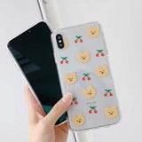 Cute Cartoon Animal Funny Rabbit Bear Phone Case Back Cover - iPhone 11/11 Pro/11 Pro Max/XS Max/XR/XS/X/8 Plus/8/7 Plus/7 - halloladies