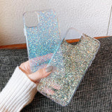 Glitter Powder Soft Phone Case Back Cover - iPhone 12 Pro Max/12 Pro/12/12 Mini/SE/11 Pro Max/11 Pro/11/XS Max/XR/XS/X/8 Plus/8 - halloladies