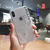 Cute Animal Clear Phone Case Back Cover for iPhone 12 Pro Max/12 Pro/12/12 Mini/SE/11 Pro Max/11 Pro/11/XS Max/XR/XS/X/8 Plus/8 - halloladies