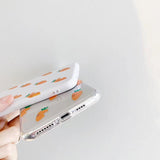 Cute Carrot Soft TPU Phone Case Back Cover for iPhone 11/11 Pro/11 Pro Max/XS Max/XR/XS/X/8 Plus/8/7 Plus/7 - halloladies