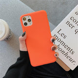 Simple Candy Color Matte Soft TPU Phone Case Back Cover for iPhone 11/11 Pro/11 Pro Max/XS Max/XR/XS/X/8 Plus/8/7 Plus/7 - halloladies