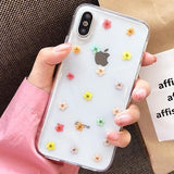 Real Dried Flowers Clear Phone Case Back Cover - iPhone 11 Pro Max/11 Pro/11/XS Max/XR/XS/X/8 Plus/8/7 Plus/7 - halloladies
