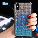 Shiny Gradient Diamond Phone Case Back Cover - iPhone 11 Pro Max/11 Pro/11/XS Max/XR/XS/X/8 Plus/8/7 Plus/7/6s Plus/6s/6 Plus/6 - halloladies