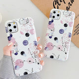 Cartoon Dot Planet Star Phone Case Back Cover - iPhone 12/12pro/12pro max/12mini/11 Pro Max/11 Pro/11/XS Max/XR/XS/X/8 Plus/8/7 Plus/7 - halloladies