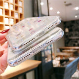 Real Dried Flower Glitter Powder Soft Phone Case Back Cover - iPhone 12/12pro/12mini/12pro max/11 Pro Max/11 Pro/11/XS Max/XR/XS/X/8 Plus/8/7 Plus/7 - halloladies