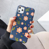 Cute Flower Leaf Phone Case Back Cover - iPhone 11 Pro Max/11 Pro/11/XS Max/XR/XS/X/8 Plus/8/7 Plus/7 - halloladies