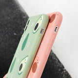 Cute Fruits Avocado Peach Phone Case Back Cover - IPhone XS Max/XR/XS/X/8 Plus/8/7 Plus/7/6s Plus/6s/6 Plus/6 - halloladies