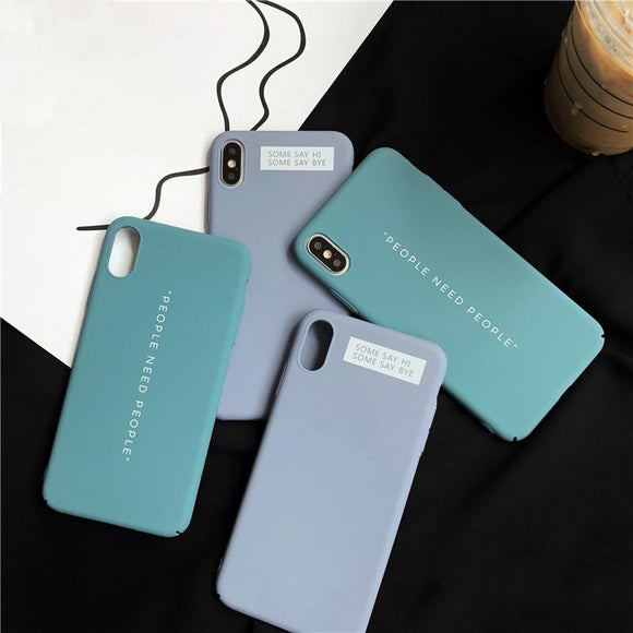 Simple Words Print Mirror Phone Case Back Cover - iPhone XS Max/XR/XS/X/8 Plus/8/7 Plus/7/6s Plus/6s/6 Plus/6 - halloladies