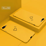 Ultra Thin Matte Solid Color Love Heart Hard Phone Case Back Cover - iPhone 11 Pro Max/11 Pro/11/XS Max/XR/XS/X/8 Plus/8 - halloladies