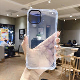 Simple Air Bag Corner Transparent Soft Phone Case Back Cover - iPhone 11/11 Pro/11 Pro Max/XS Max/XR/XS/X/8 Plus/8/7 Plus/7 - halloladies