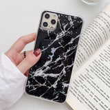 Glitter Bling Marble Pattern Soft Phone Case Back Cover - iPhone 11/11 Pro/11 Pro Max/XS Max/XR/XS/X/8 Plus/8/7 Plus/7 - halloladies