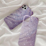 Marble Purple Dream Shell Soft Phone Case Back Cover - iPhone 11/11 Pro/11 Pro Max/XS Max/XR/XS/X/8 Plus/8/7 Plus/7 - halloladies