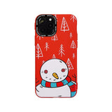 Cartoon Christmas Santa Snowman Phone Case Back Cover for iPhone 11/11 Pro/11 Pro Max/XS Max/XR/XS/X/8 Plus/8/7 Plus/7 - halloladies