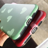 Creative Love Heart Couple Soft Silicone Phone Case Back Cover for iPhone 11 Pro Max/11 Pro/11/XS Max/XR/XS/X/8 Plus/8/7 Plus/7 - halloladies