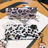 Glossy Leopard Cheetah Print Wristband Bracket Soft Phone Case Back Cover - iPhone 11/11 Pro/11 Pro Max/XS Max/XR/XS/X/8 Plus/8/7 Plus/7 - halloladies