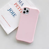 Candy Color Soft Silicone Phone Case Back Cover for iPhone 11/11 Pro/11 Pro Max/XS Max/XR/XS/X/8 Plus/8/7 Plus/7 - halloladies