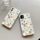Relief Fresh Flowers Soft Phone Case Back Cover for iPhone 12 Pro Max/12 Pro/12/12 Mini/SE/11 Pro Max/11 Pro/11/XS Max/XR/XS/X/8 Plus/8 - halloladies