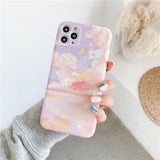 Literary Cloud Oil Painting Soft Phone Case Back Cover for iPhone 12 Pro Max/12 Pro/12/12 Mini/SE/11 Pro Max/11 Pro/11/XS Max/XR/XS/X/8 Plus/8 - halloladies