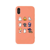 Cartoon Cat Letter Matte Soft Phone Case Back Cover - iPhone 11/11 Pro/11 Pro Max/XS Max/XR/XS/X/8 Plus/8/7 Plus/7 - halloladies