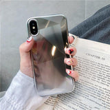 Crystal Plating Mirror Phone Case Back Cover for iPhone 11 Pro Max/11 Pro/11/XS Max/XR/XS/X/8 Plus/8/7 Plus/7 - halloladies