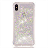 Glitter Liquid Quicksands Shock Absorb TPU Phone Case Back Cover for iPhone XS Max/XR/XS/X/8 Plus/8/7 Plus/7/6s Plus/6s/6 Plus/6 - halloladies