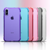 Special Simple Solid Color Transparent Airbag Phone Case Back Cover - iPhone 11 Pro Max/11 Pro/11/XS Max/XR/XS/X/8 Plus/8/7 Plus/7 - halloladies