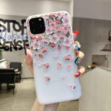 Cute Relief Flower Soft TPU Phone Case Back Cover - iPhone 11 Pro Max/11 Pro/11/XS Max/XR/XS/X/8 Plus/8/7 Plus/7/6s Plus/6s/6 Plus/6 - halloladies