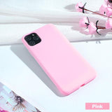 Candy Color Soft Silicone Phone Case Back Cover for iPhone 11/11 Pro/11 Pro Max/XS Max/XR/XS/X/8 Plus/8/7 Plus/7 - halloladies