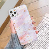 Gold Foil Marble Pattern Soft Phone Case Back Cover for iPhone 12 Pro Max/12 Pro/12/12 Mini/SE/11 Pro Max/11 Pro/11/XS Max/XR/XS/X/8 Plus/8 - halloladies