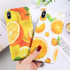 Summer Fruit Orange TPU Phone Case Back Cover for iPhone XS Max/XR/XS/X/8 Plus/8/7 Plus/7/6s Plus/6s/6 Plus/6 - halloladies