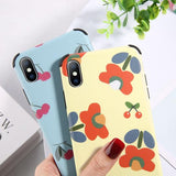 Retro Flower Leaf Fruit Soft TPU Phone Case Back Cover for iPhone XS Max/XR/XS/X/8 Plus/8/7 Plus/7/6s Plus/6s/6 Plus/6 - halloladies