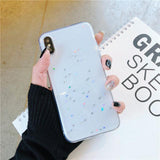 Shiny Powder Little Colorful Star Soft iPhone Case Back Cover for iPhone 11 Pro Max/11 Pro/11/XS Max/XR/XS/X/8 Plus/8/7 Plus/7 - halloladies