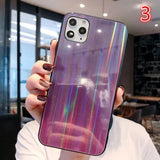 Glitter Powder Laser Tempered Phone Case Back Cover - iPhone 11 Pro Max/11 Pro/11/XS Max/XR/XS/X/8 Plus/8/7 Plus/7 - halloladies