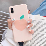 Lovey Fruit Peach Soft Phone Case Back Cover - iPhone 12 Pro Max/12 Pro/12/12 Mini/SE/11 Pro Max/11 Pro/11/XS Max/XR/XS/X/8 Plus/8 - halloladies