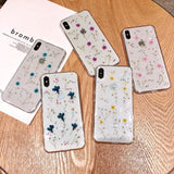 Real Dried Flower Transparent Phone Case Back Cover for iPhone 11/11 Pro/11 Pro Max/XS Max/XR/XS/X/8 Plus/8/7 Plus/7 - halloladies
