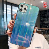 Glitter Powder Laser Tempered Phone Case Back Cover - iPhone 11 Pro Max/11 Pro/11/XS Max/XR/XS/X/8 Plus/8/7 Plus/7 - halloladies