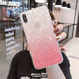 Simple Gradient Color Drem Shell Phone Case Back Cover - iPhone 11 Pro Max/11 Pro/11/XS Max/XR/XS/X/8 Plus/8/7 Plus/7 - halloladies
