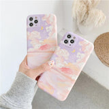 Literary Cloud Oil Painting Soft Phone Case Back Cover for iPhone 12 Pro Max/12 Pro/12/12 Mini/SE/11 Pro Max/11 Pro/11/XS Max/XR/XS/X/8 Plus/8 - halloladies