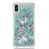 Glitter Liquid Quicksands Shock Absorb Phone Case Back Cover - iPhone 11 Pro Max/11 Pro/11/XS Max/XR/XS/X/8 Plus/8/7 Plus/7/6s Plus/6s/6 Plus/6 - halloladies