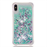 Glitter Liquid Quicksands Shock Absorb TPU Phone Case Back Cover for iPhone XS Max/XR/XS/X/8 Plus/8/7 Plus/7/6s Plus/6s/6 Plus/6 - halloladies