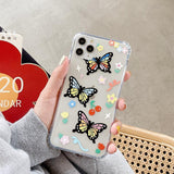 Colorful Butterfly Transparent Soft Phone Case Back Cover - iPhone 12 Pro Max/12 Pro/12/12 Mini/SE/11 Pro Max/11 Pro/11/XS Max/XR/XS/X/8 Plus/8 - halloladies