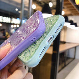 Glitter Gold Foil Candy Color Frame Soft Phone Case Back Cover - iPhone 11/11 Pro/11 Pro Max/XS Max/XR/XS/X/8 Plus/8/7 Plus/7 - halloladies