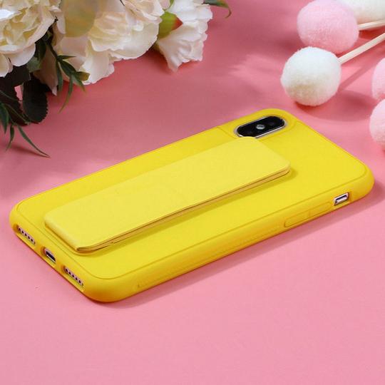 Candy Color Magnetic Bracket Phone Case Back Cover for iPhone 11/11 Pro/11 Pro Max/XS Max/XR/XS/X/8 Plus/8/7 Plus/7 - halloladies