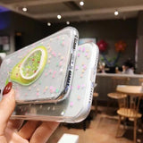 Shining Love Heart Sequins Avocado Clear Phone Case Back Cover for iPhone XS Max/XR/XS/X/8 Plus/8/7 Plus/7/6s Plus/6s/6 Plus/6 - halloladies