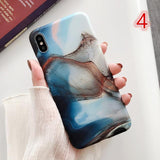 Retro Marble Pattern Soft Phone Case Back Cover - iPhone 11/11 Pro/11 Pro Max/XS Max/XR/XS/X/8 Plus/8/7 Plus/7 - halloladies