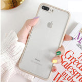 Simple Fashion Plain Soft Silicon Transparent Phone Case Back Cover - iPhone 11 Pro Max/11 Pro/11/XS Max/XR/XS/X/8 Plus/8/7 Plus/7/6s Plus/6s/6 Plus/6 - halloladies
