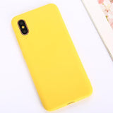 Fashion Candy Color Soft TPU Phone Case Back Cover for iPhone XS Max/XR/XS/X/8 Plus/8/7 Plus/7/6s Plus/6s/6 Plus/6 - halloladies