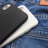 White Black Matte Soft Phone Case Back Cover - iPhone 12 Pro Max/12 Pro/12/12 Mini/SE/11 Pro Max/11 Pro/11/XS Max/XR/XS/X/8 Plus/8 - halloladies