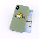 Candy Color Cute Corgi Dog Phone Case Back Cover for iPhone 11/11 Pro/11 Pro Max/XS Max/XR/XS/X/8 Plus/8/7 Plus/7 - halloladies